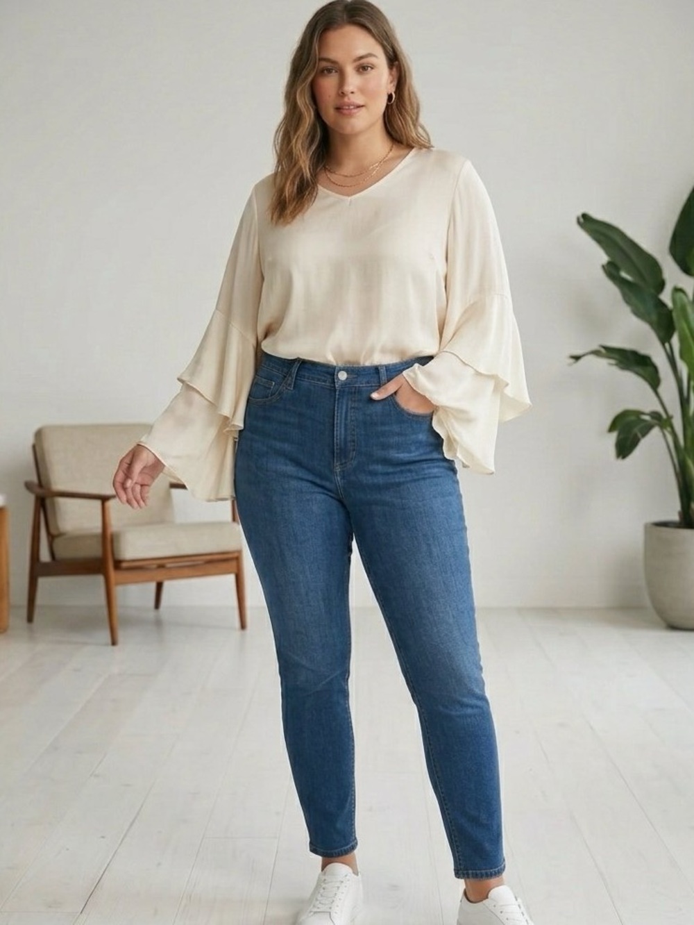 Reformation Harper High Rise Skinny Jeans Neris Wash Like New Size 33
